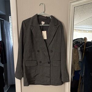 a new day Charcoal Pinstripe Blazer